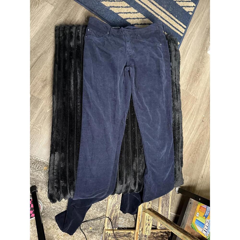 AG Jeans The Legging Super Skinny Blue Corduroy Pants Stretch Mid Rise